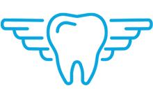 tooth with wings icon